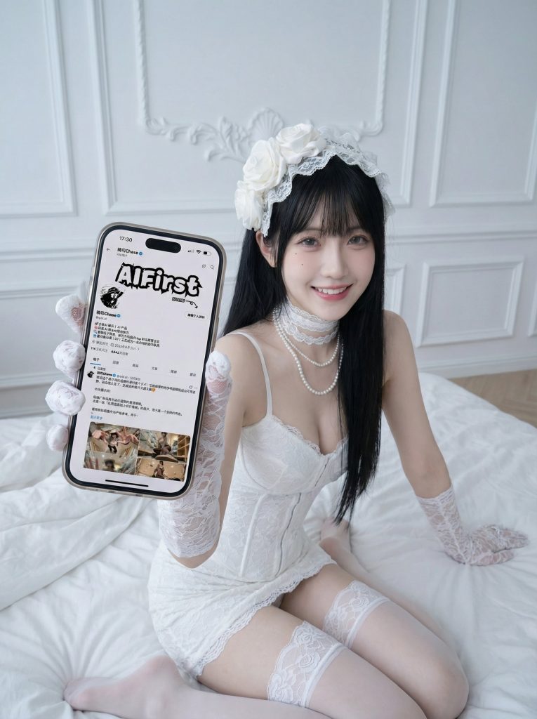 美女举牌AI提示词