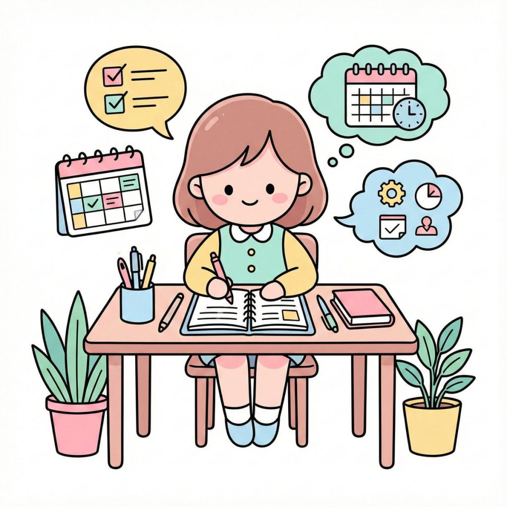 超治愈的“扁平涂鸦”插画提示词