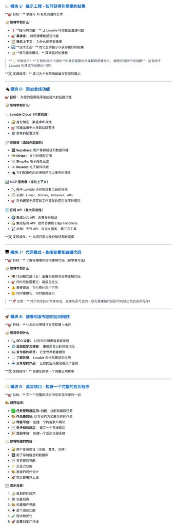 Lovable for Beginners 这份开源教程,专门教你用 AI 对话方式开发网站,完全不需要写代码 Lovable for Beginners 这份开源教程,专门教你用 AI 对话方式开发网站,完全不需要写代码